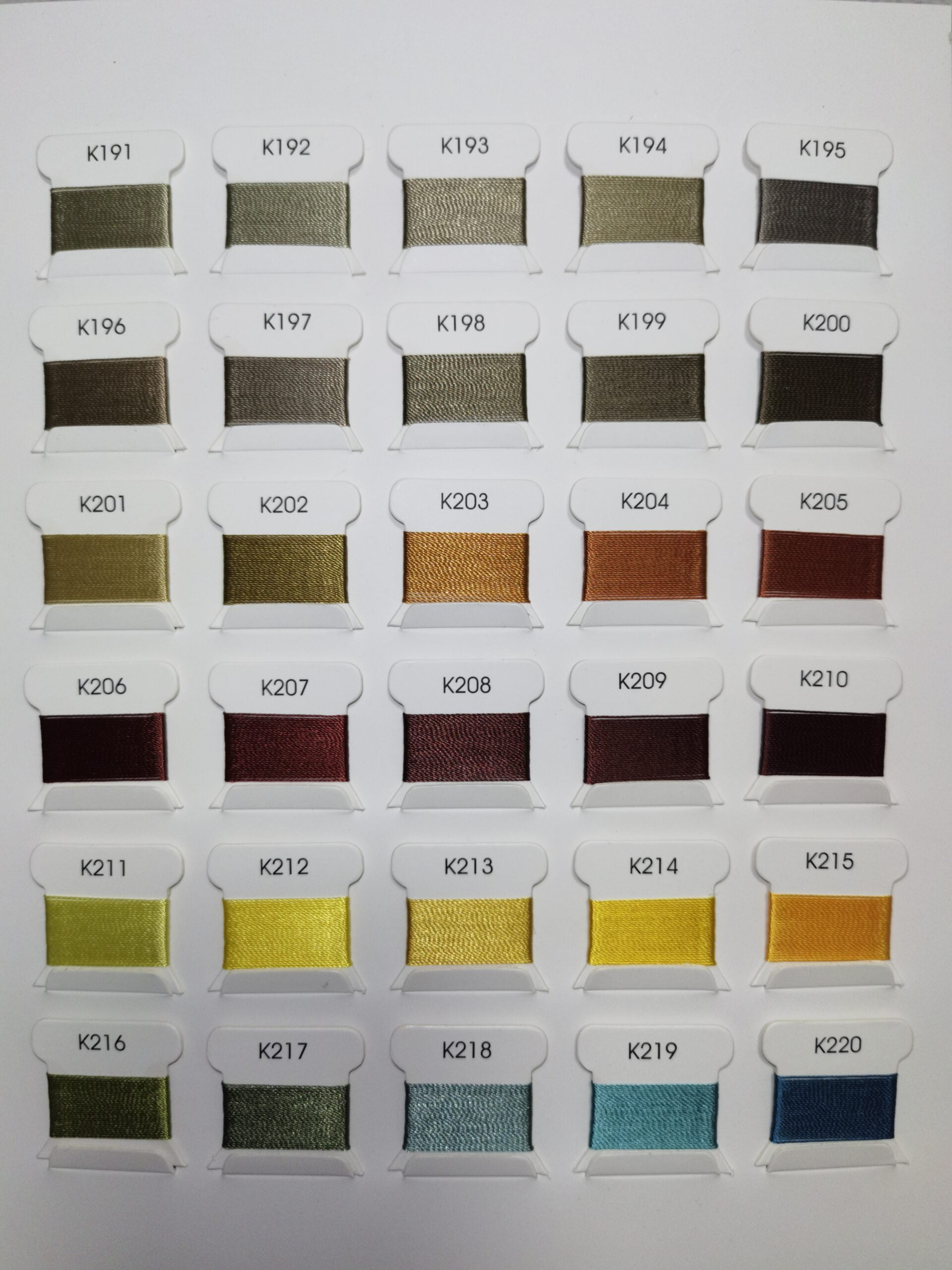 Bonded Thread /High Tenacity Thread Color Card