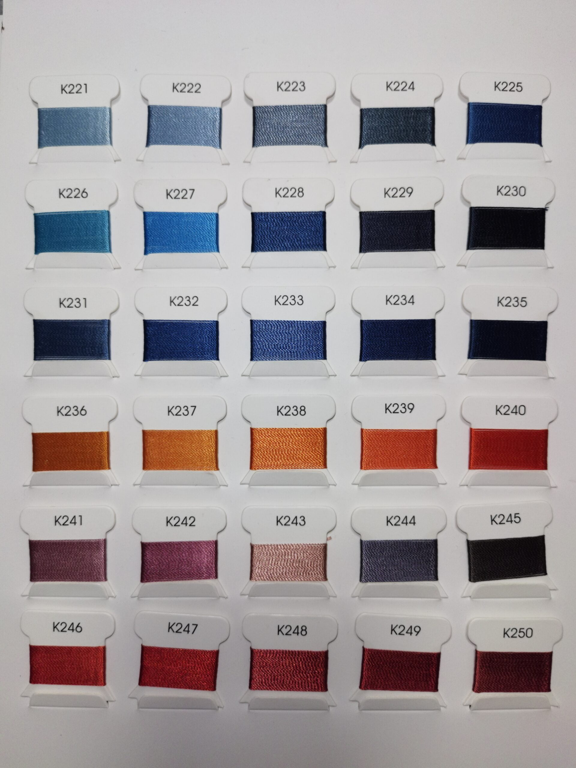 Bonded Thread /High Tenacity Thread Color Card
