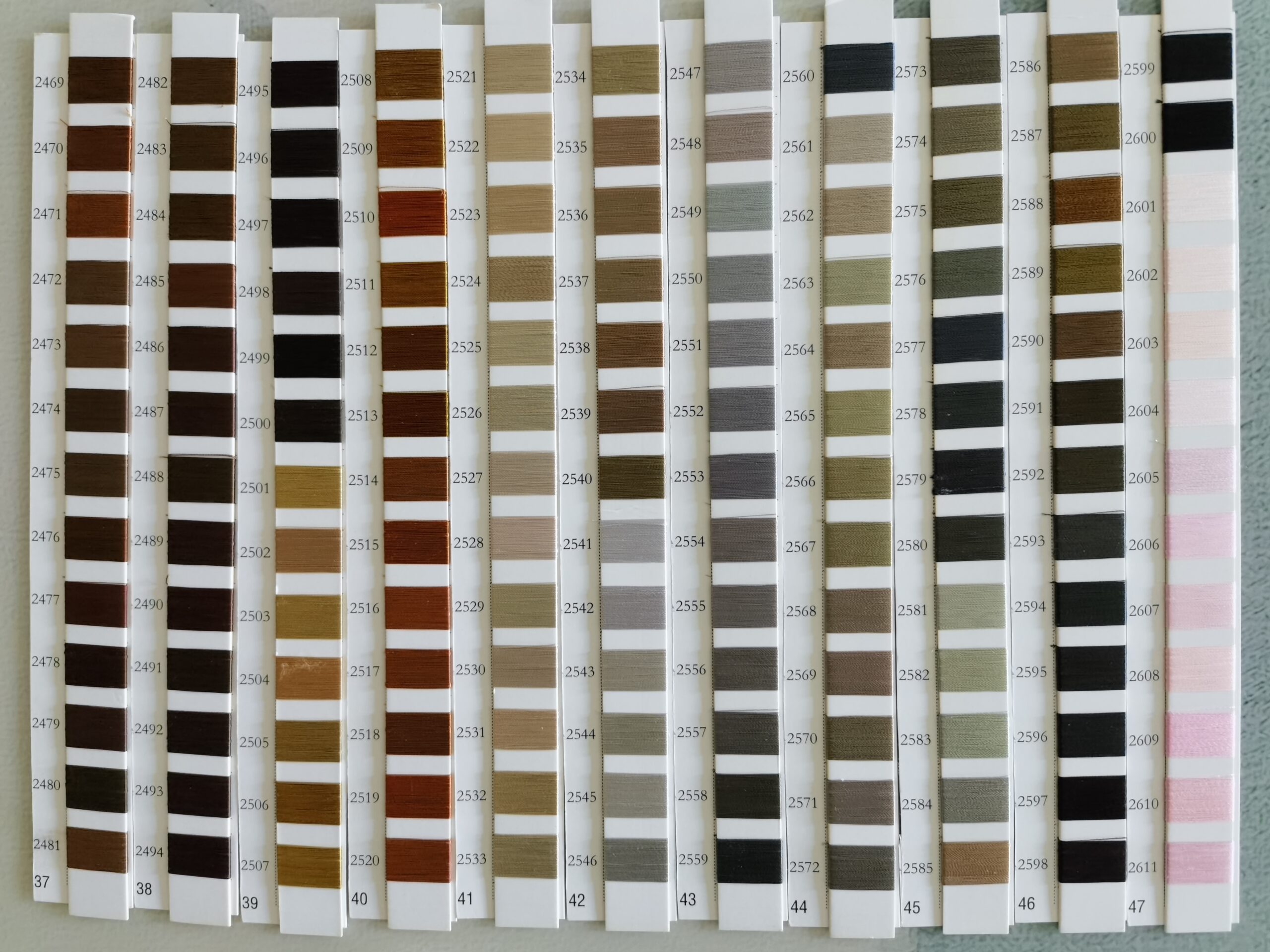 Sewingleader Rayon Thread Color Card