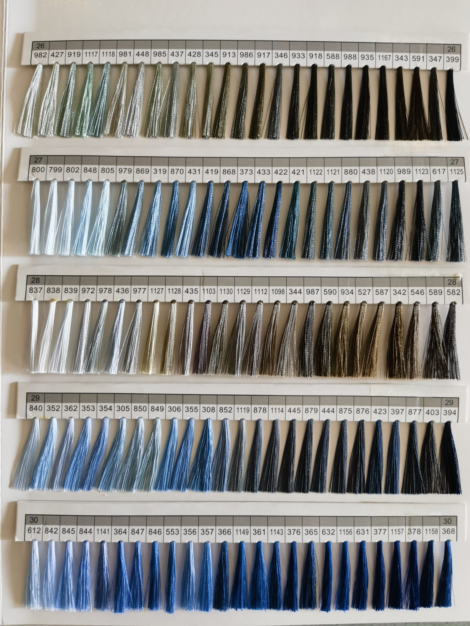Polyester Thread Color Card